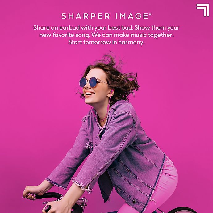 slide 7 of 10, Sharper Image The Sound Of Unity Wireless Earbuds - Neon Pink, 1 ct