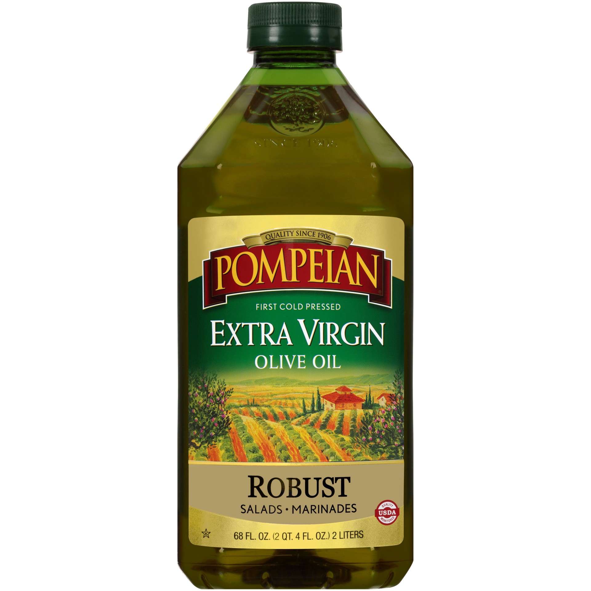 slide 1 of 9, Pompeian 68 oz Pompeian Robust Extra Virgin Olive Oil, 68 fl oz