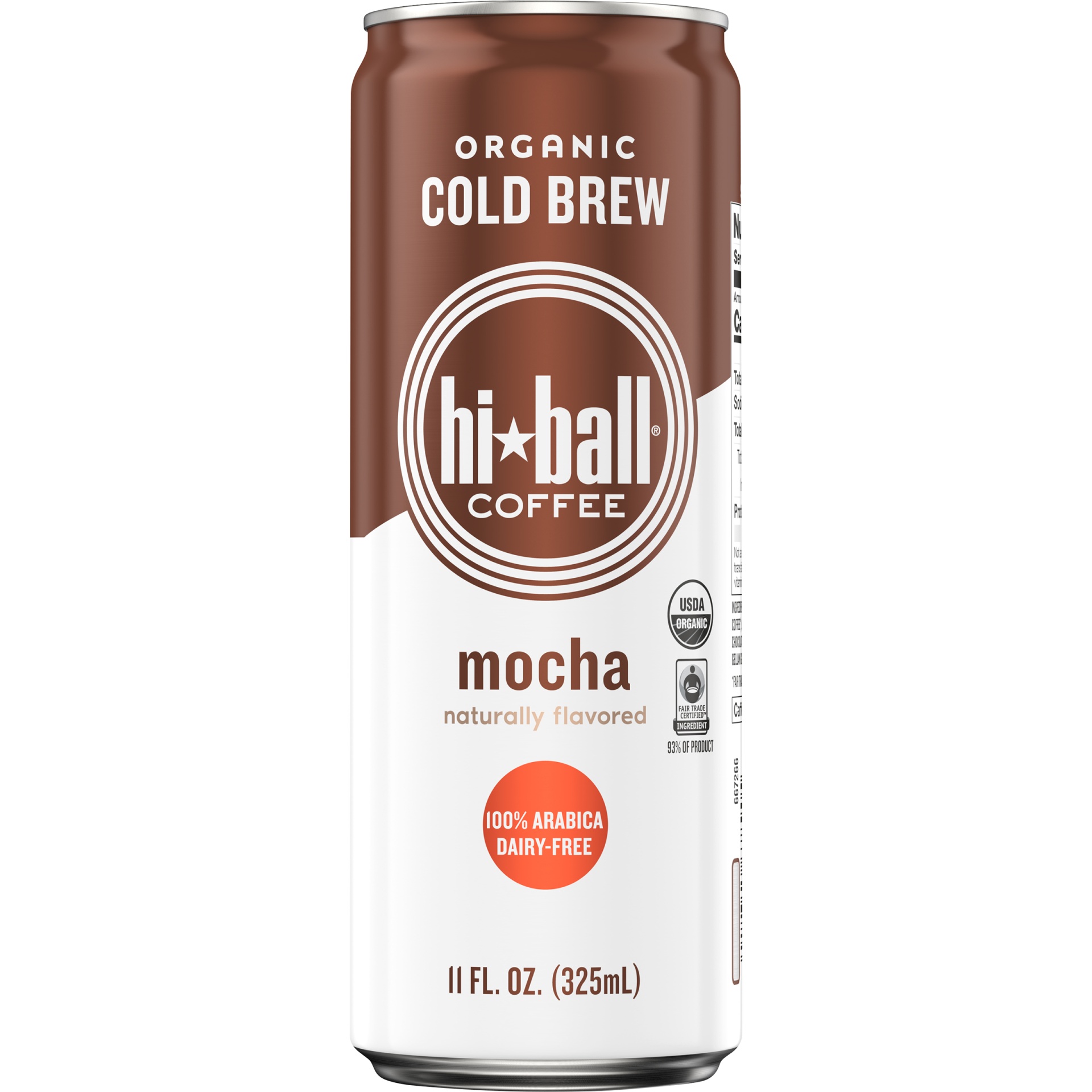 slide 1 of 1, Hiball Coffee Certified Organic Cold Brew Coffee Drink, Mocha,.oz, 11 fl oz