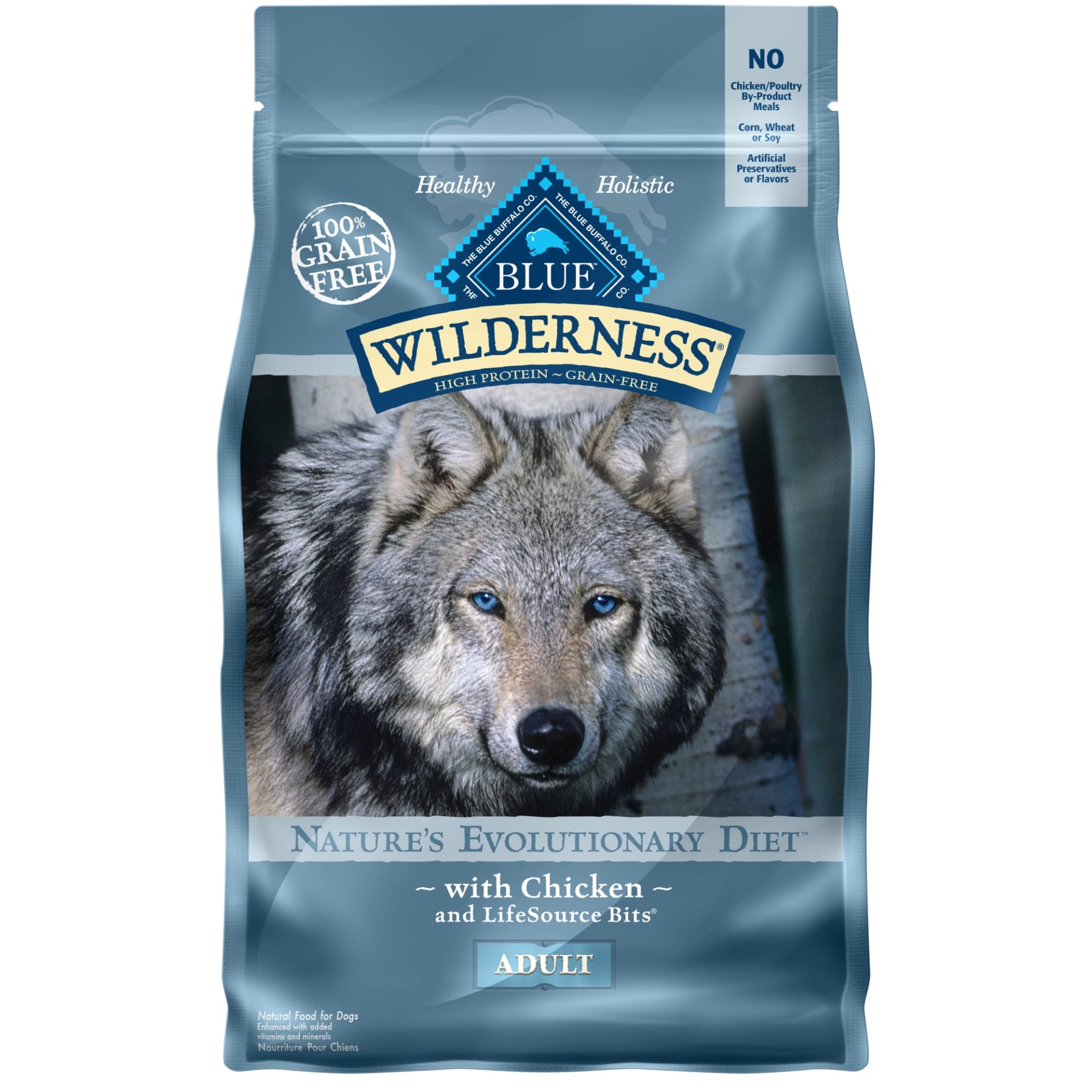 slide 1 of 1, Blue Buffalo Blue Wilderness Adult Chicken Recipe Dry Dog Food, 4.5 lb