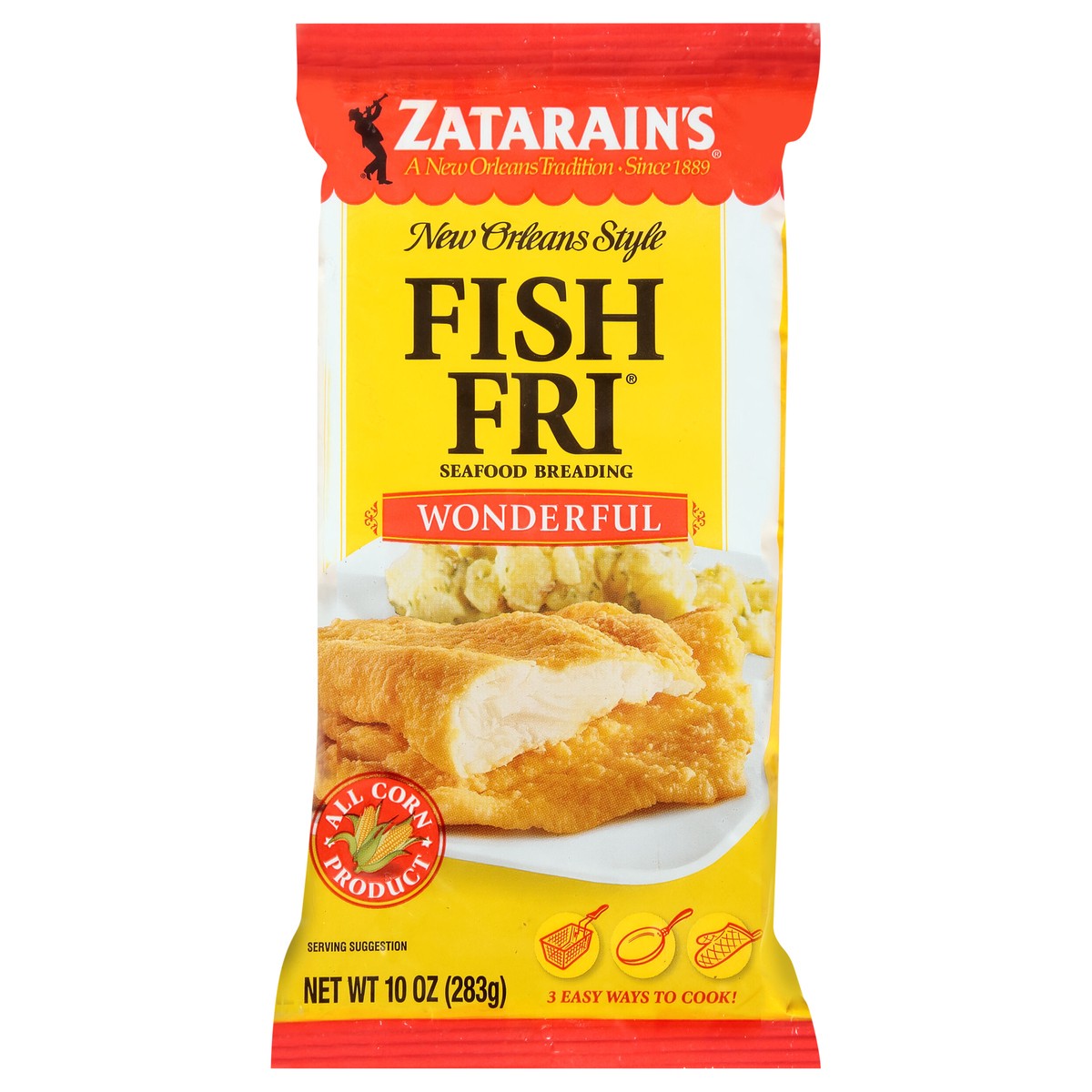 slide 1 of 7, Zatarain's Fish Fry - Plain, 10 oz, 10 oz