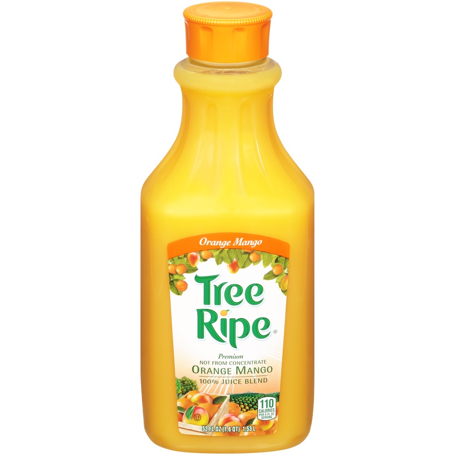 slide 1 of 8, Tropicana Tree Ripe Oj Mango Blend, 52 oz