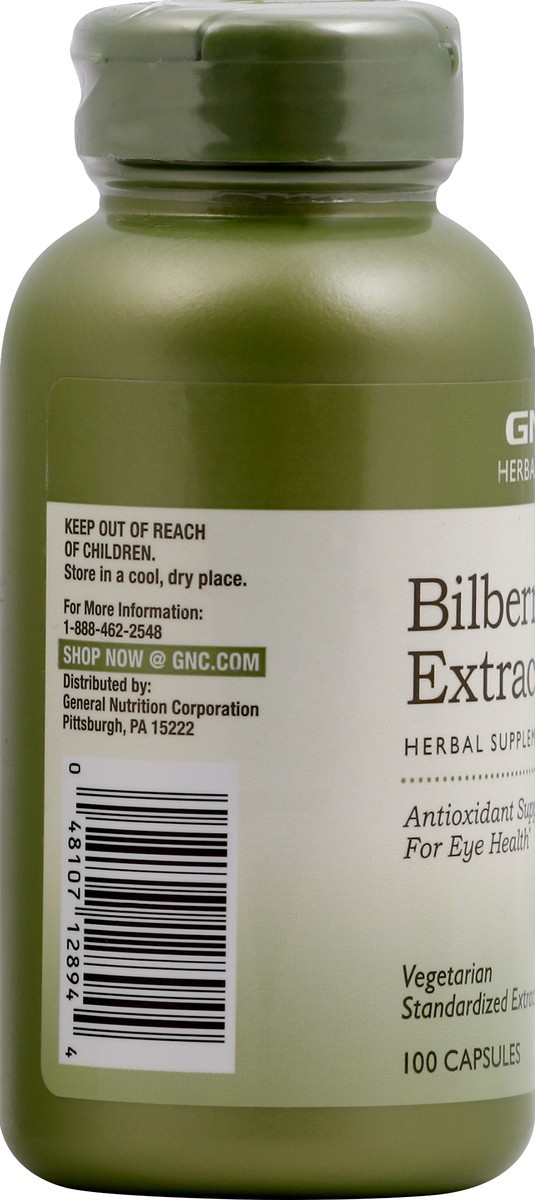 slide 2 of 6, GNC Bilberry Extract 100 ea, 100 ct