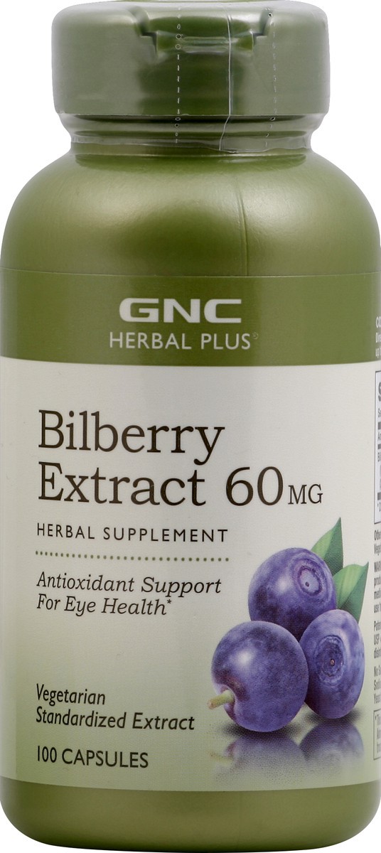 slide 4 of 6, GNC Bilberry Extract 100 ea, 100 ct