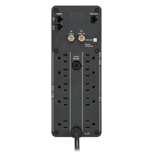 slide 4 of 8, APC Back-Ups Pro 10-Outlet Tower Uninterruptible Power Supply, 1,500Va/900 Watts, Bn1500M2, 1 ct