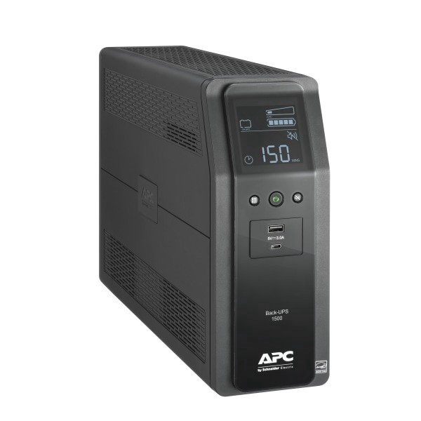 slide 7 of 8, APC Back-Ups Pro 10-Outlet Tower Uninterruptible Power Supply, 1,500Va/900 Watts, Bn1500M2, 1 ct