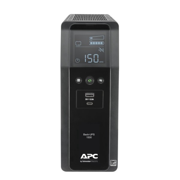 slide 6 of 8, APC Back-Ups Pro 10-Outlet Tower Uninterruptible Power Supply, 1,500Va/900 Watts, Bn1500M2, 1 ct