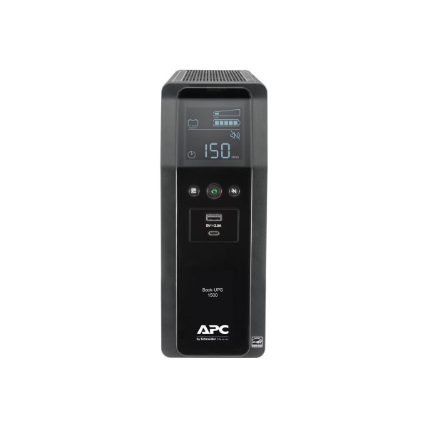 slide 8 of 8, APC Back-Ups Pro 10-Outlet Tower Uninterruptible Power Supply, 1,500Va/900 Watts, Bn1500M2, 1 ct