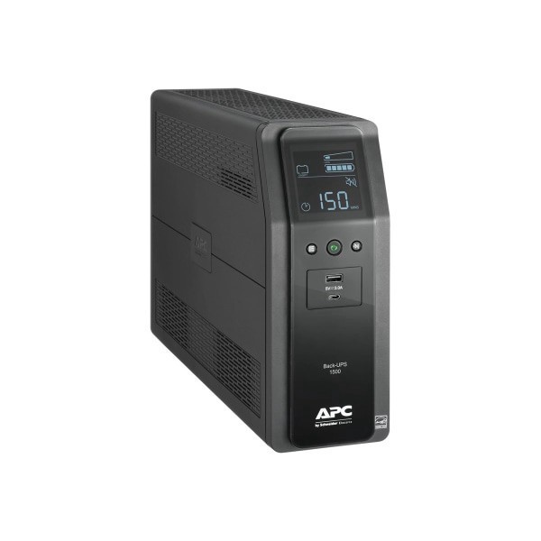 slide 2 of 8, APC Back-Ups Pro 10-Outlet Tower Uninterruptible Power Supply, 1,500Va/900 Watts, Bn1500M2, 1 ct
