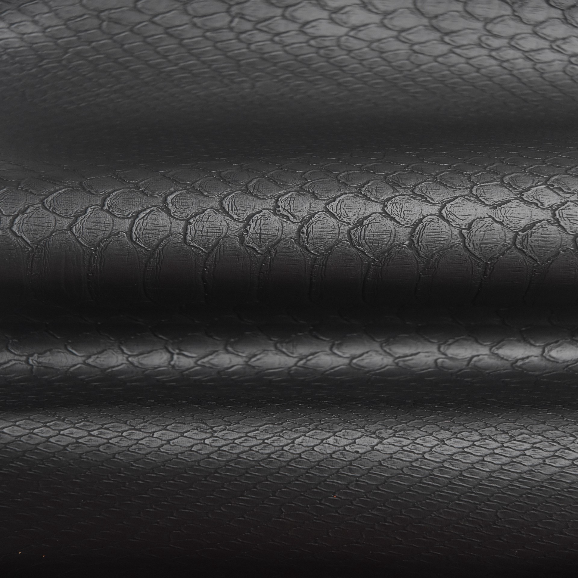slide 3 of 3, Feldman Black Reptile Faux Leather, 54 in