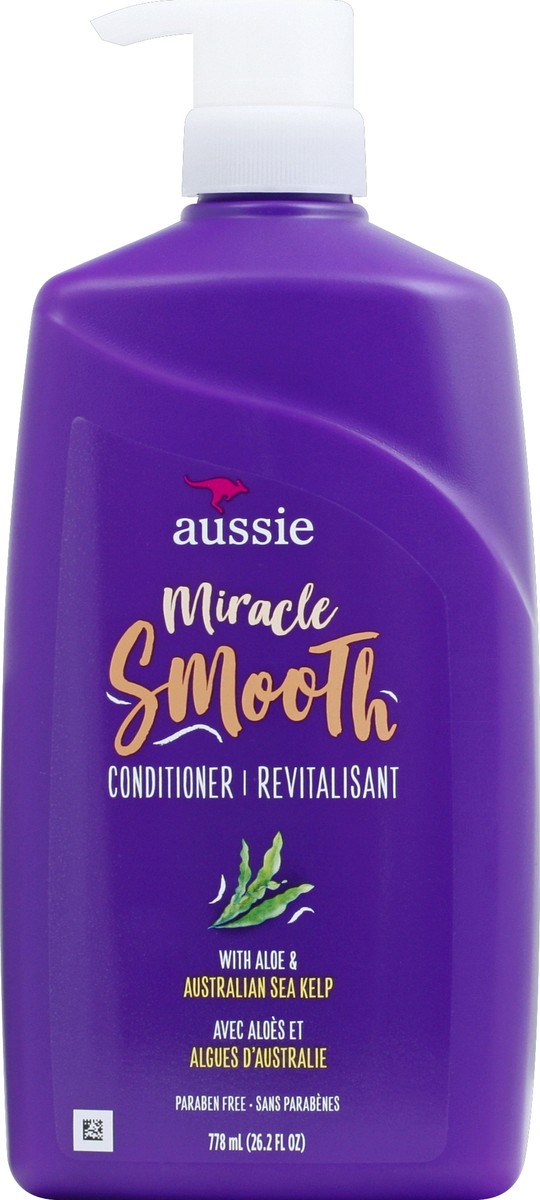 slide 1 of 10, Aussie Pump Cond Miracle Smooth, 26.2 oz