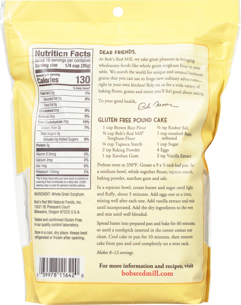 slide 3 of 9, Bob's Red Mill Sorghum Flour, 22 oz