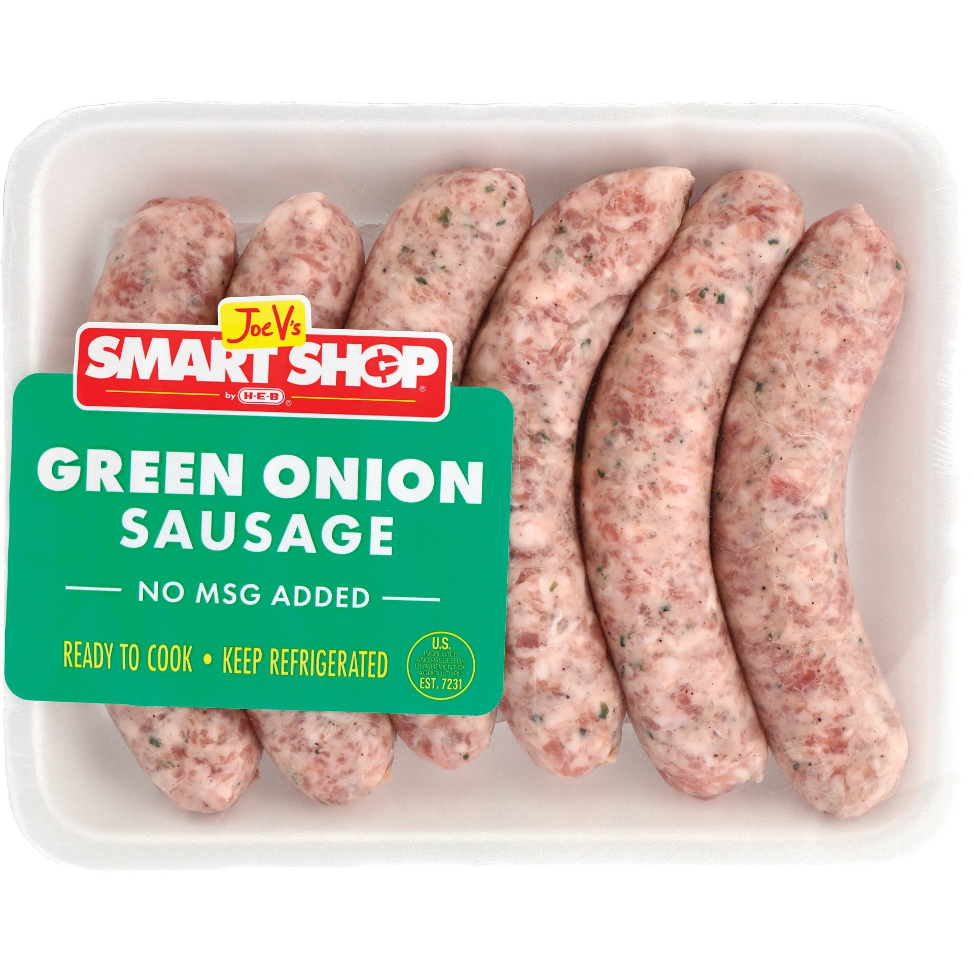 slide 1 of 1, H-E-B Fresh Green Sausage Links, per lb