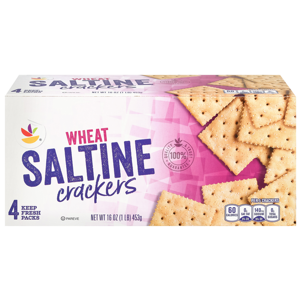 slide 1 of 1, Wheat Saltine Crackers, 16 oz