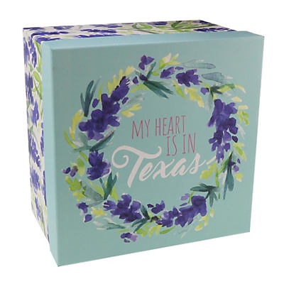 slide 1 of 1, Haven & Key Bluebonnet Collection Texas Teal Wreath Gift Box, LG