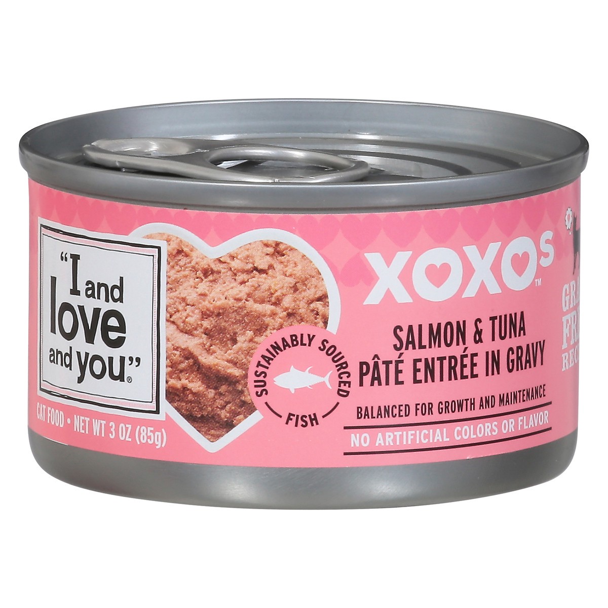 slide 5 of 9, I and Love and You Grain Free Salmon & Tuna Cat Food 3 oz, 3 oz