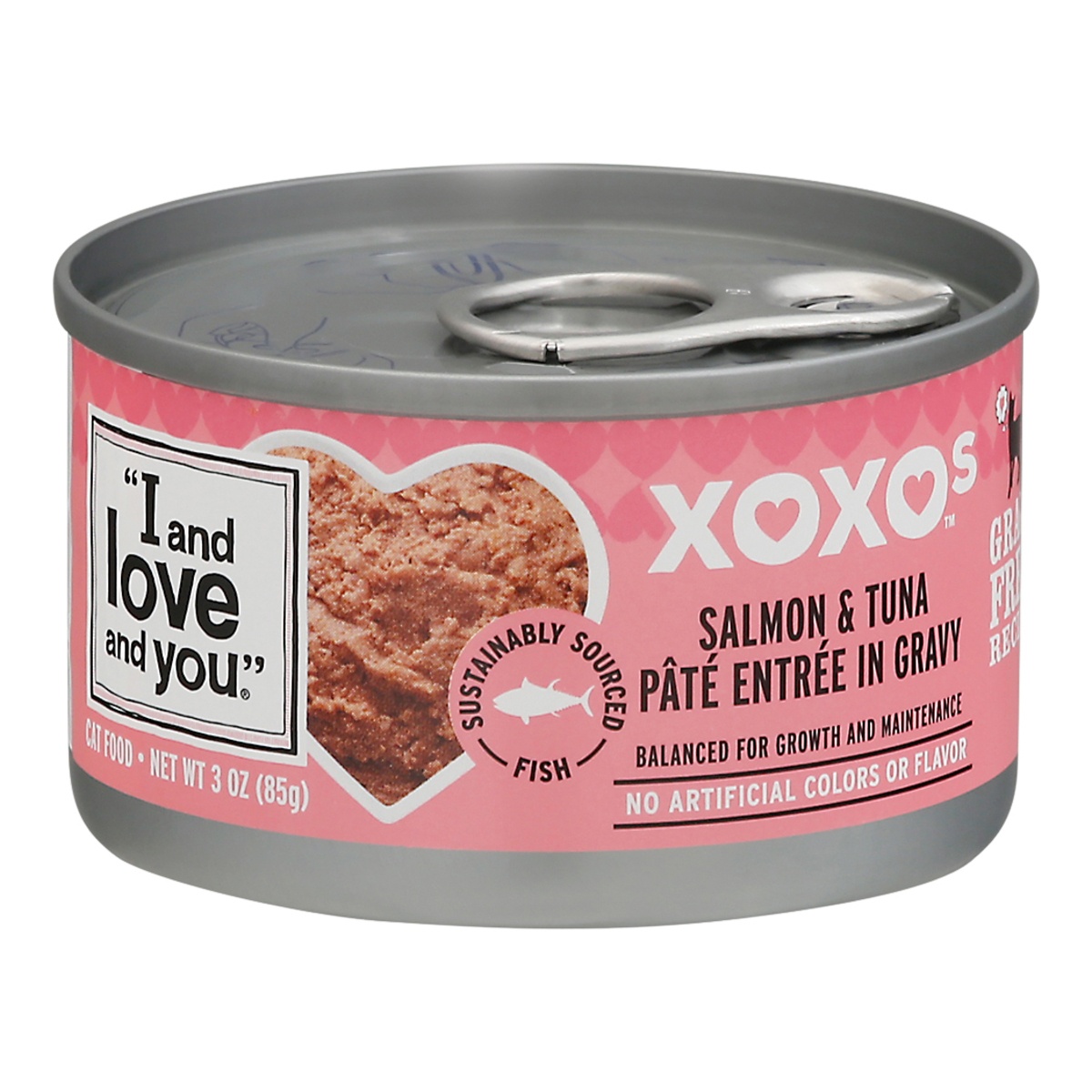 slide 1 of 1, I and Love and You XOXOs Salmon & Tuna Wet Cat Food - 3oz, 3 oz