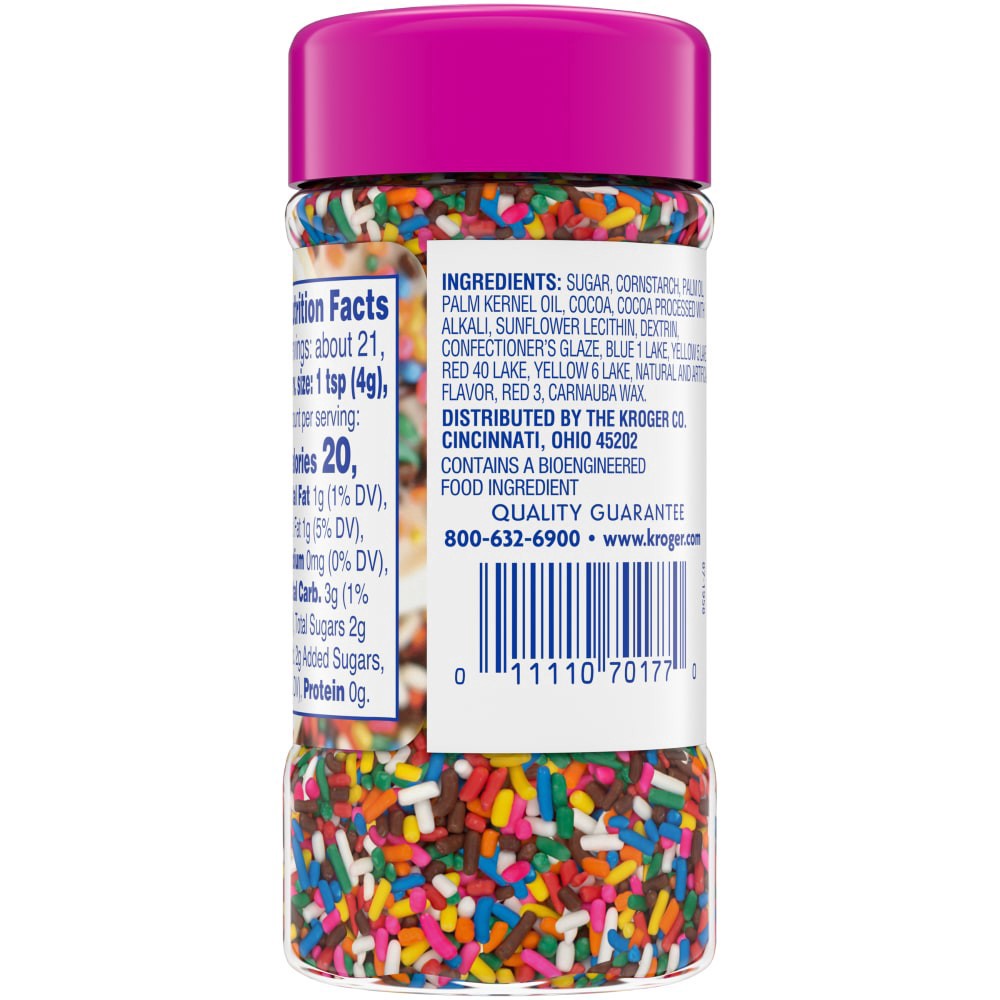 slide 5 of 5, Kroger Rainbow Sprinkles Dessert Topping, 3 oz