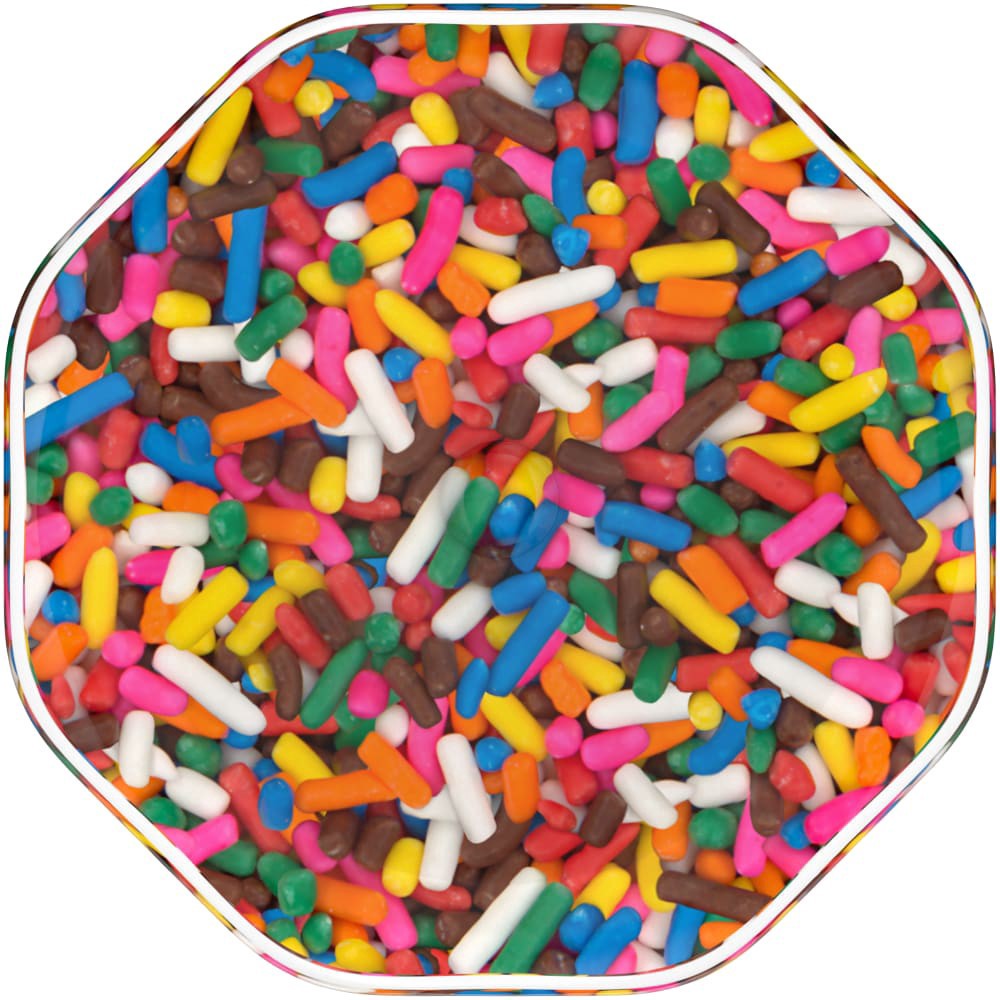 slide 2 of 5, Kroger Rainbow Sprinkles Dessert Topping, 3 oz