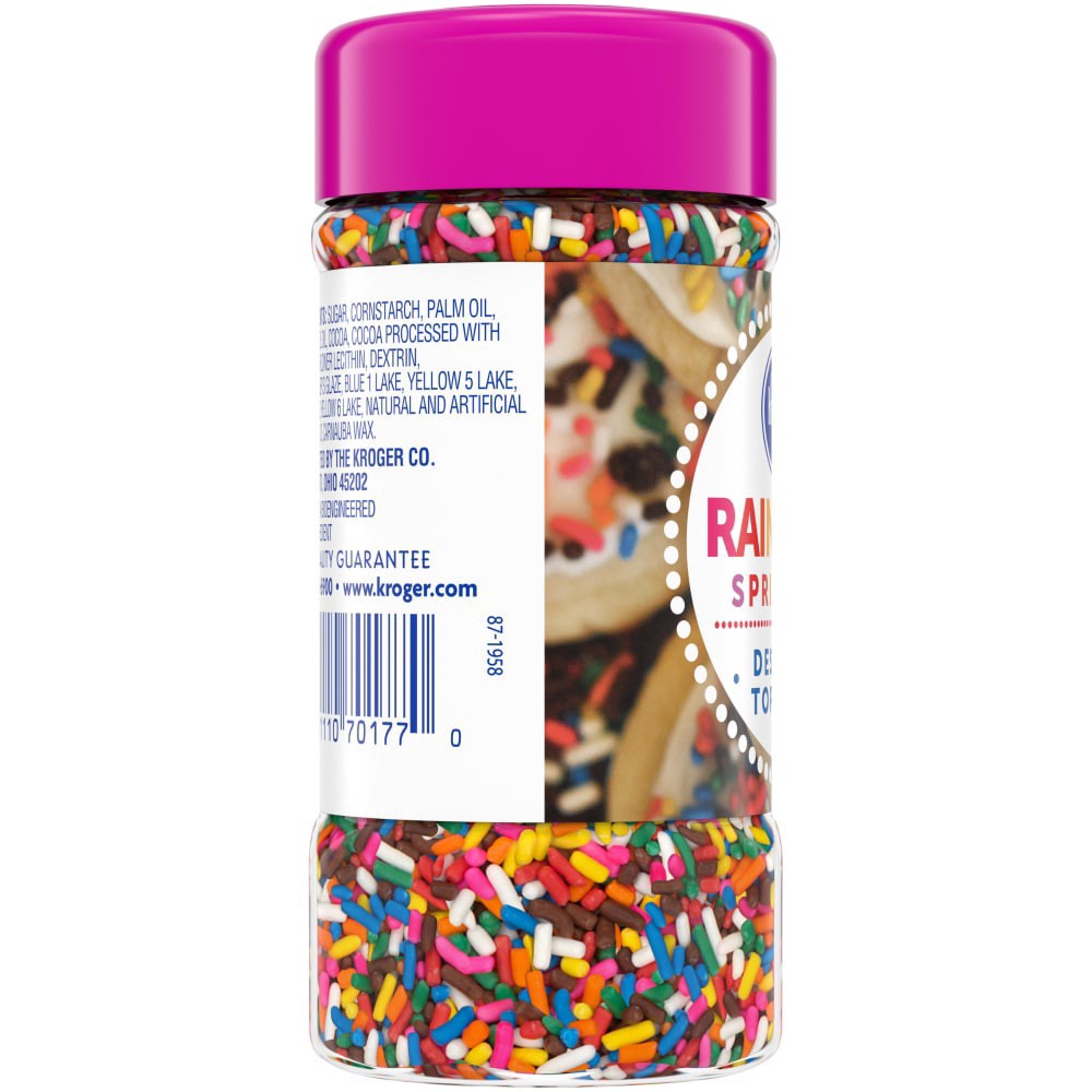 slide 4 of 5, Kroger Rainbow Sprinkles Dessert Topping, 3 oz