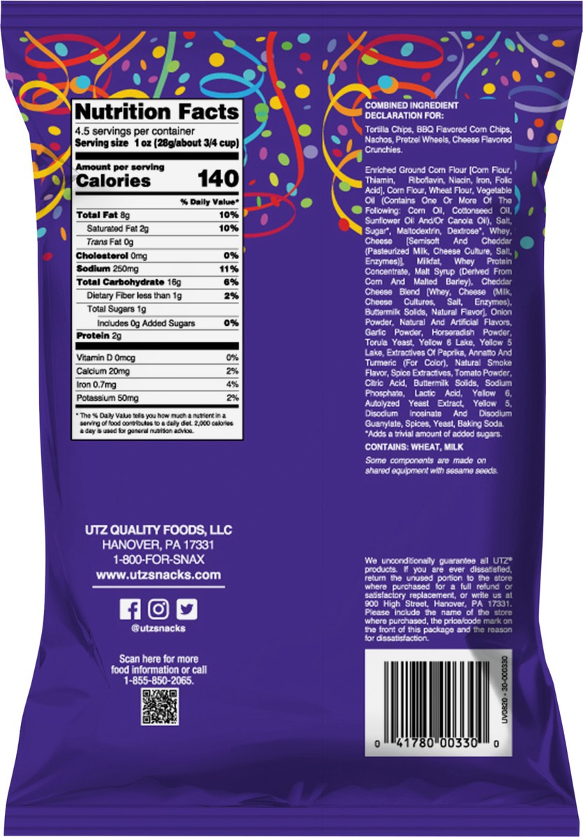 slide 4 of 7, Utz Party Mix Snacks 4.5 oz, 4.5 oz