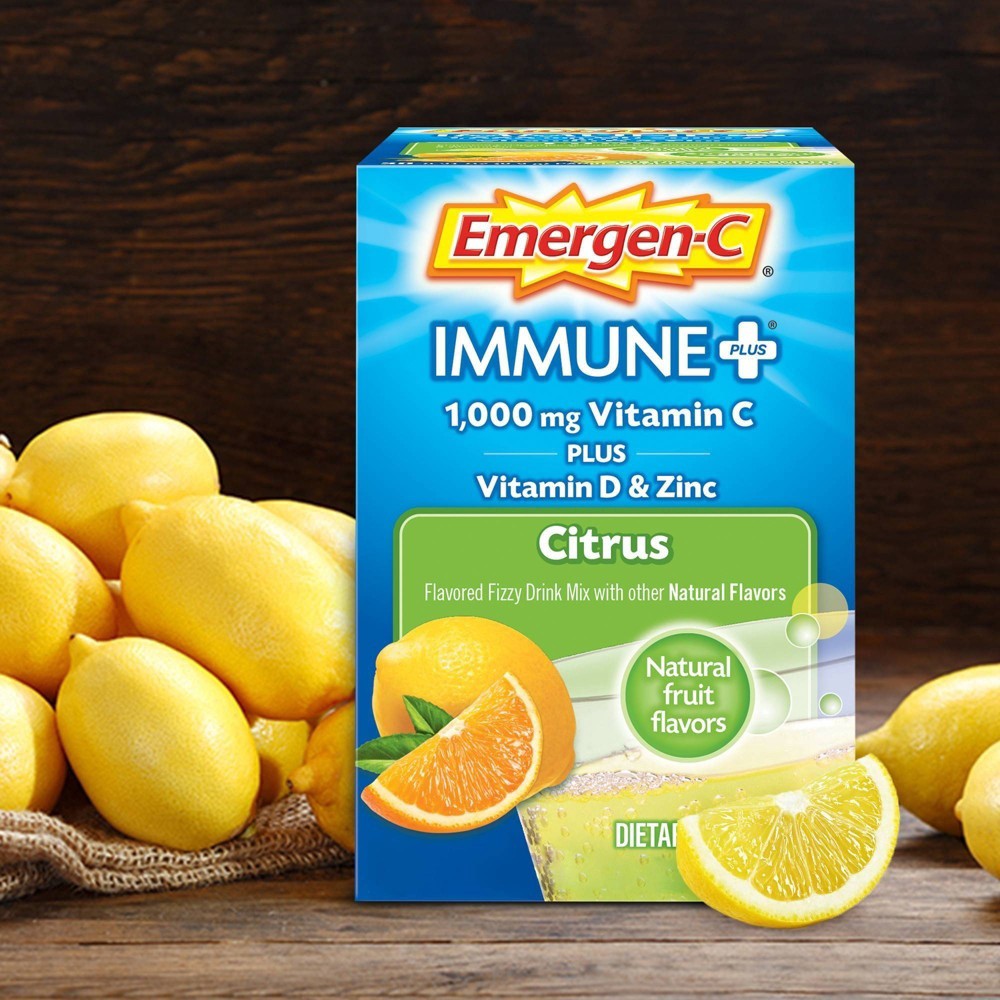 slide 4 of 10, Emergen-C Immune+ Citrus Flavor, 30 ct; 0.31 oz