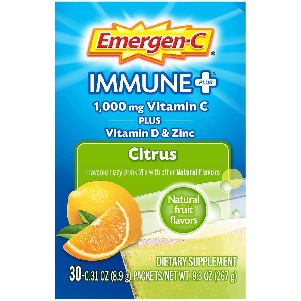 slide 8 of 10, Emergen-C Immune+ Citrus Flavor, 30 ct; 0.31 oz