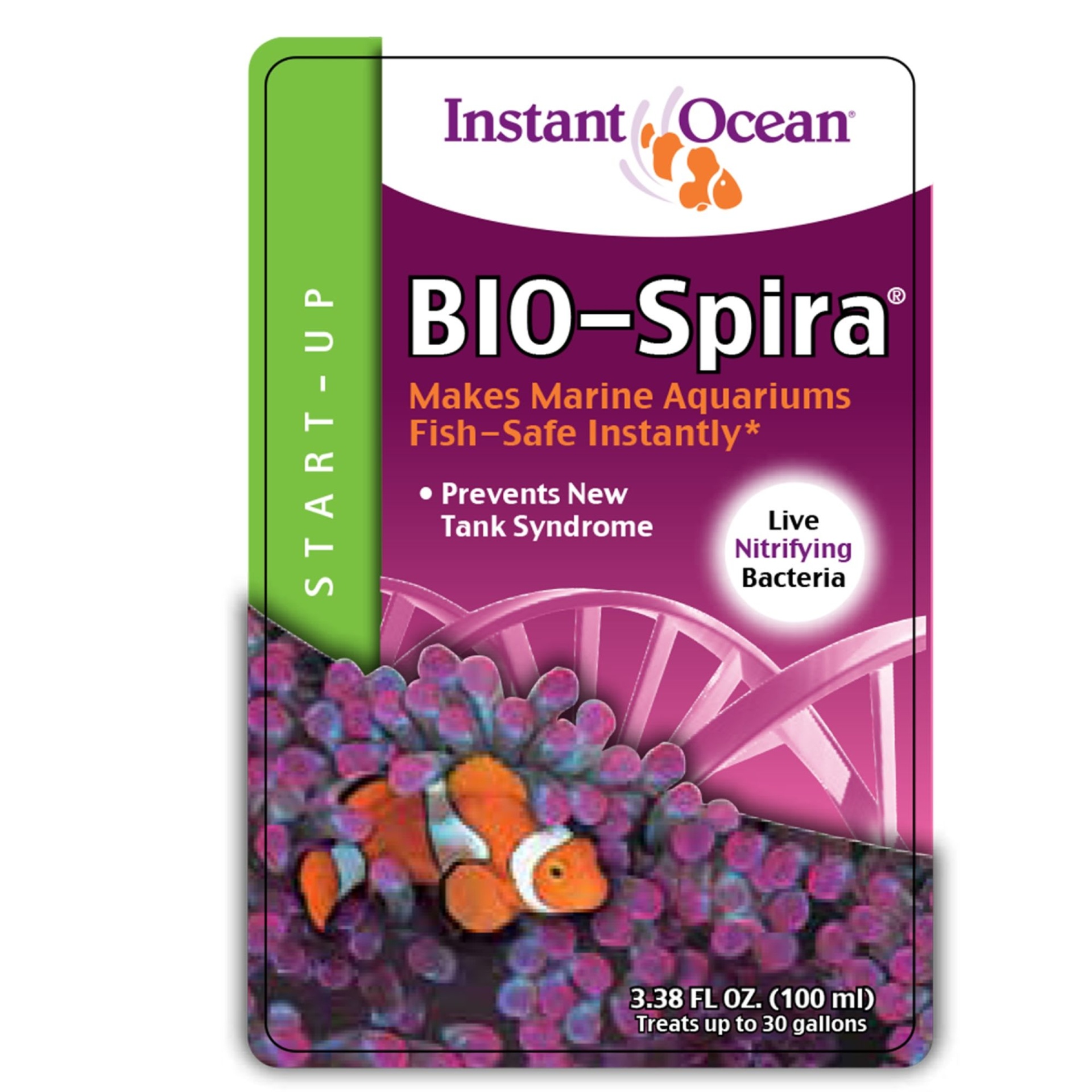 slide 1 of 1, Instant Ocean Bio-Spira Start Up Nitrifying Bacteria Aquarium Additive, 3.38 fl oz