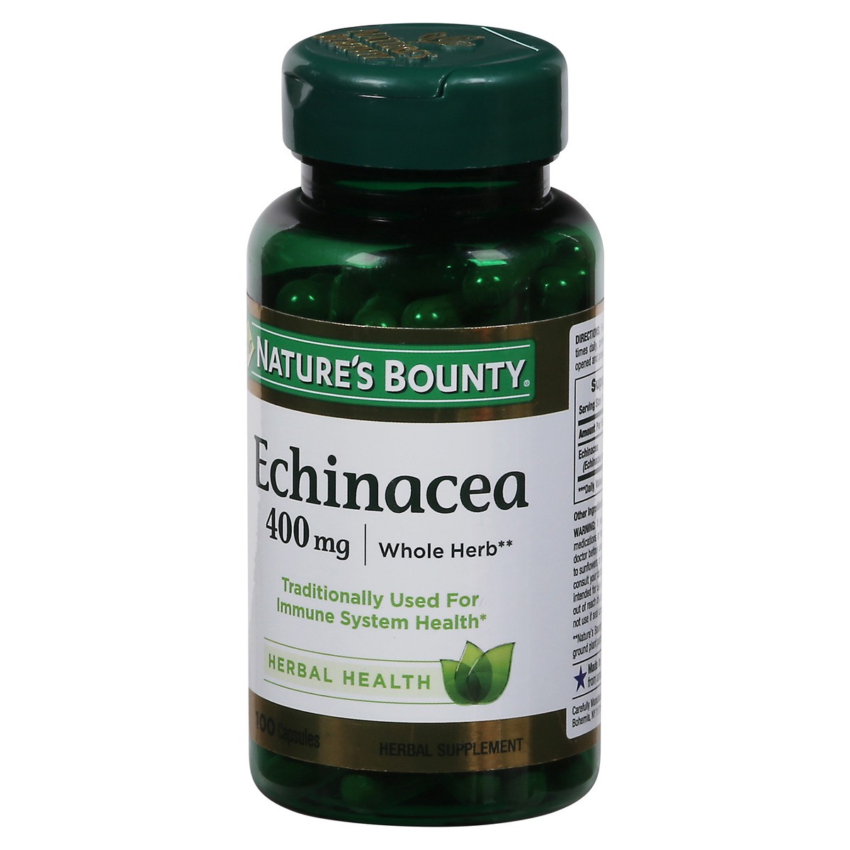slide 3 of 9, Nature's Bounty 400 mg Echinacea 100 Capsules, 100 ct