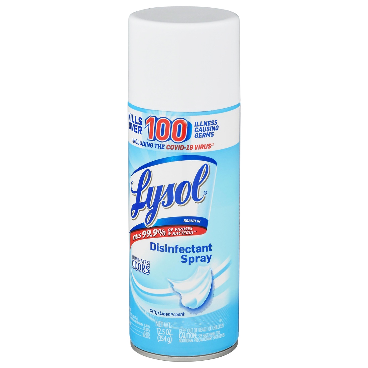 slide 3 of 10, Lysol Crisp Linen Disinfectant Spray, 12.5 oz