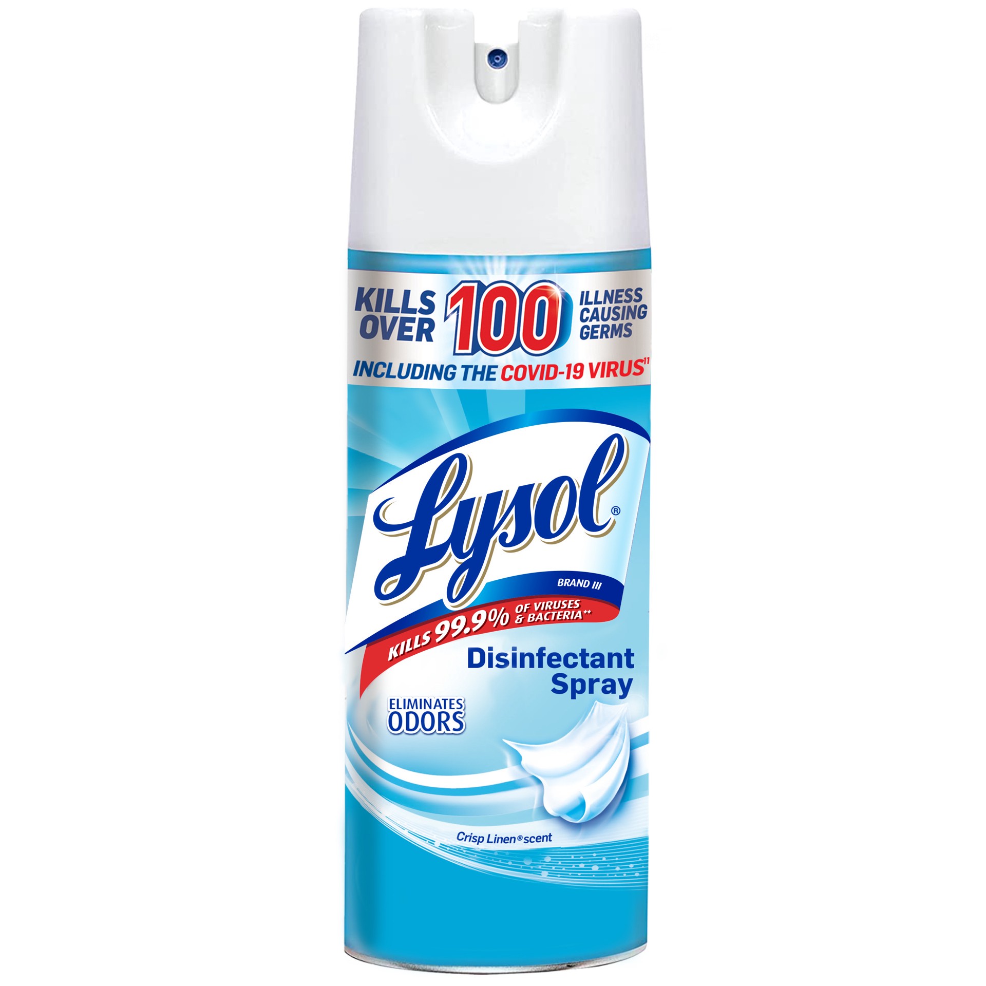 slide 1 of 10, Lysol Crisp Linen Scented Disinfectant Spray, 12.5 oz