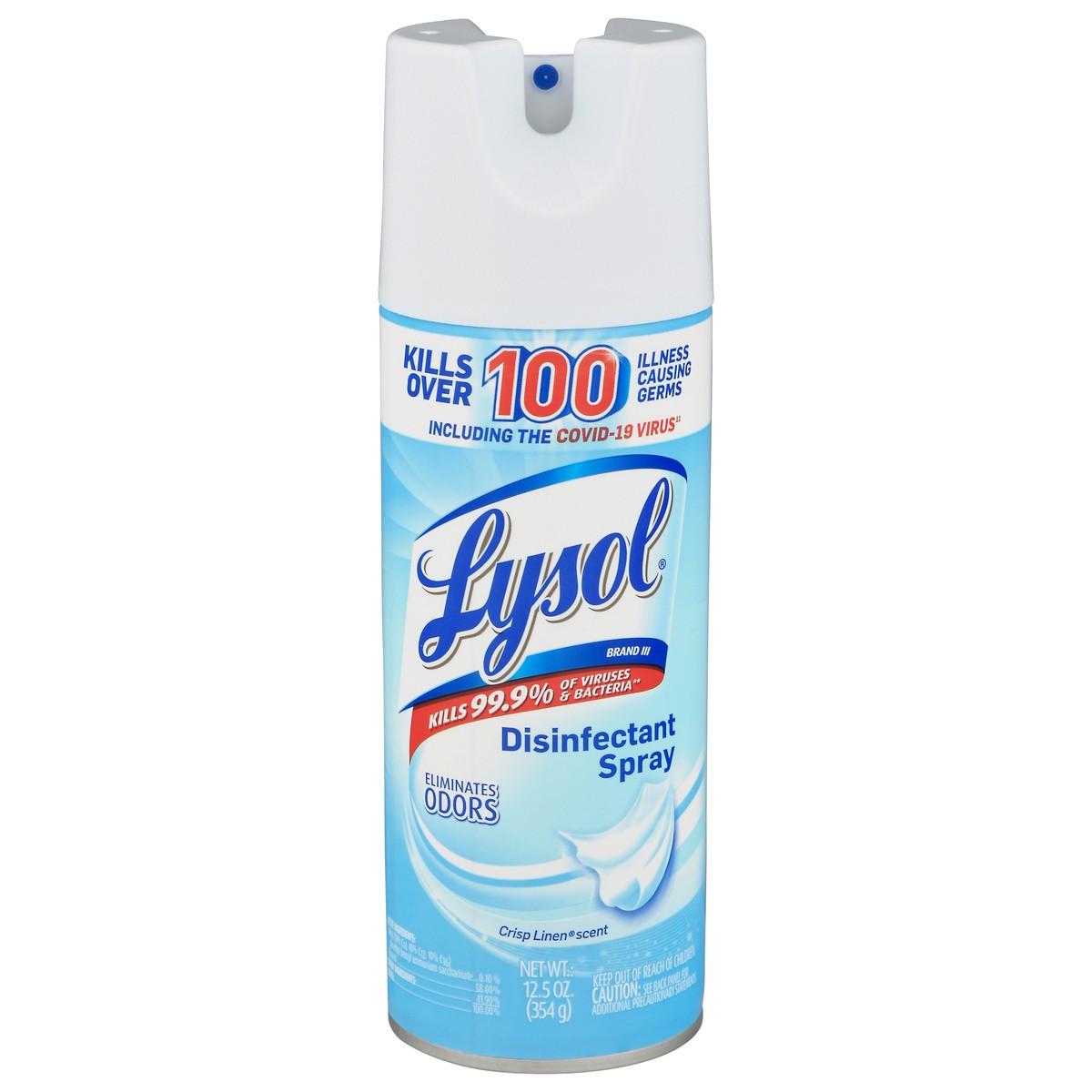 slide 1 of 9, Lysol Crisp Linen Scent Disinfectant Spray 12.5 oz, 12.5 oz