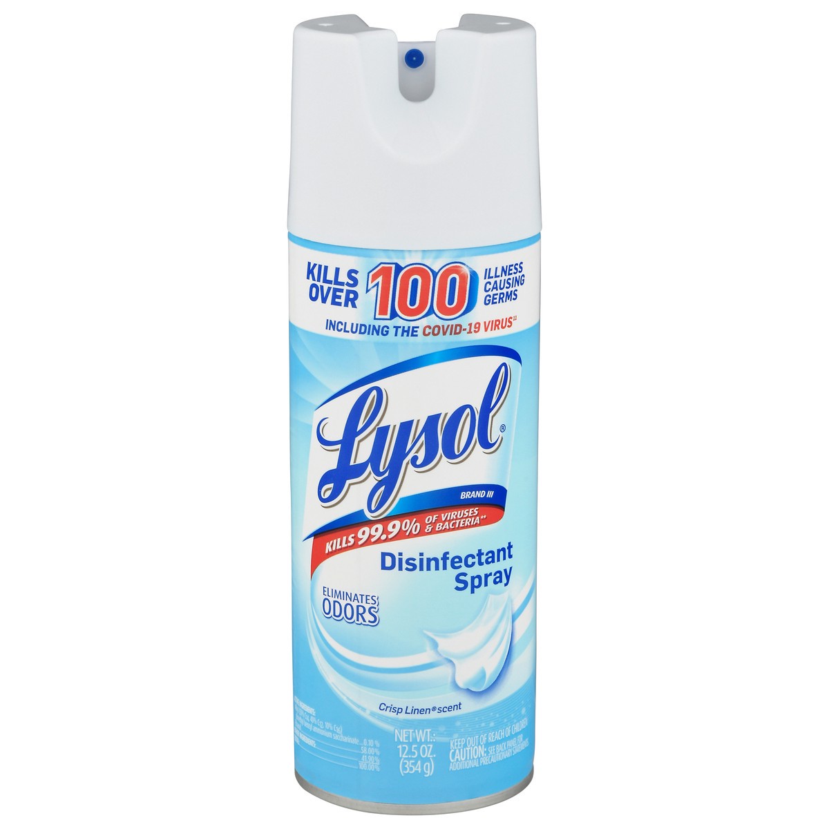 slide 1 of 9, Lysol Disinfectant Spray, Sanitizing and Antibacterial Spray, For Disinfecting and Deodorizing, Crisp Linen, 12.5 Fl. Oz, 12.5 oz