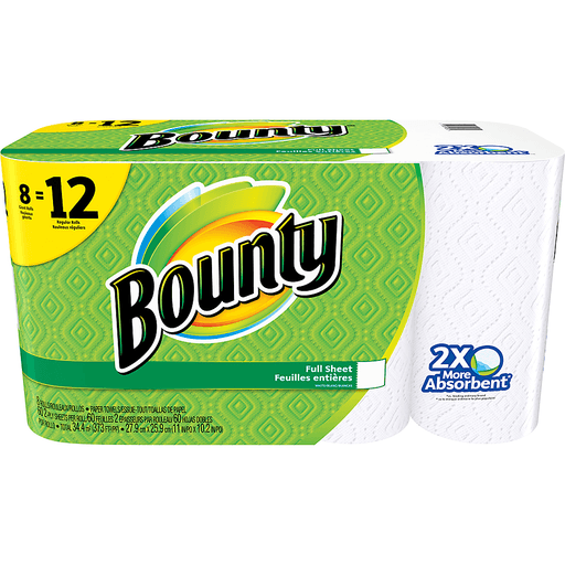 slide 3 of 6, Bounty White Paper Towels, 8 ct