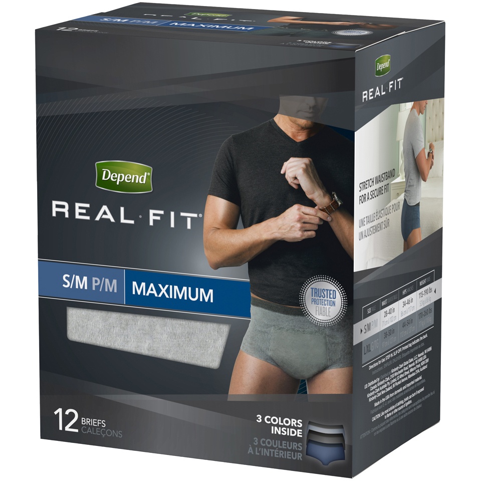 Depend Real Fit Incontinence Underwear For Men S/M | Shipt