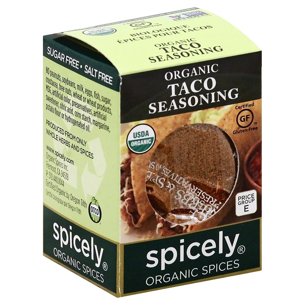 slide 1 of 4, Spicely Organic Spices Taco Seasoning, 0.45 oz