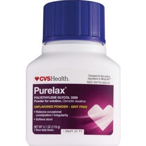 slide 1 of 1, CVS Health Original Prescription Strength Purelax Powder Laxative, 4.1 oz; 119 gram