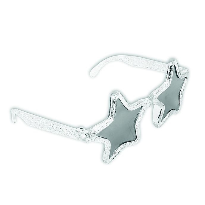 slide 1 of 1, On the Verge Glitter Star Sunglasses - Silver, 1 ct