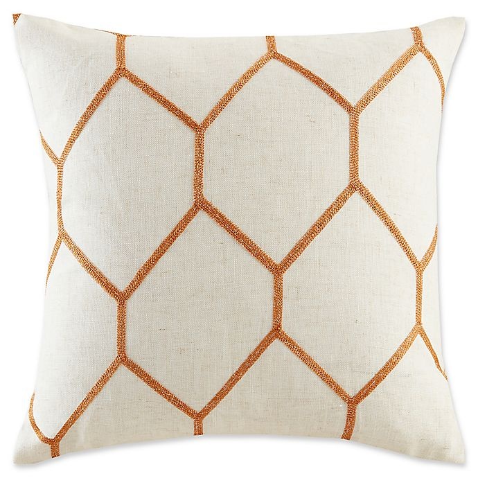 slide 1 of 1, Madison Park Brooklyn Metallic Square Throw Pillows - Spice, 2 ct