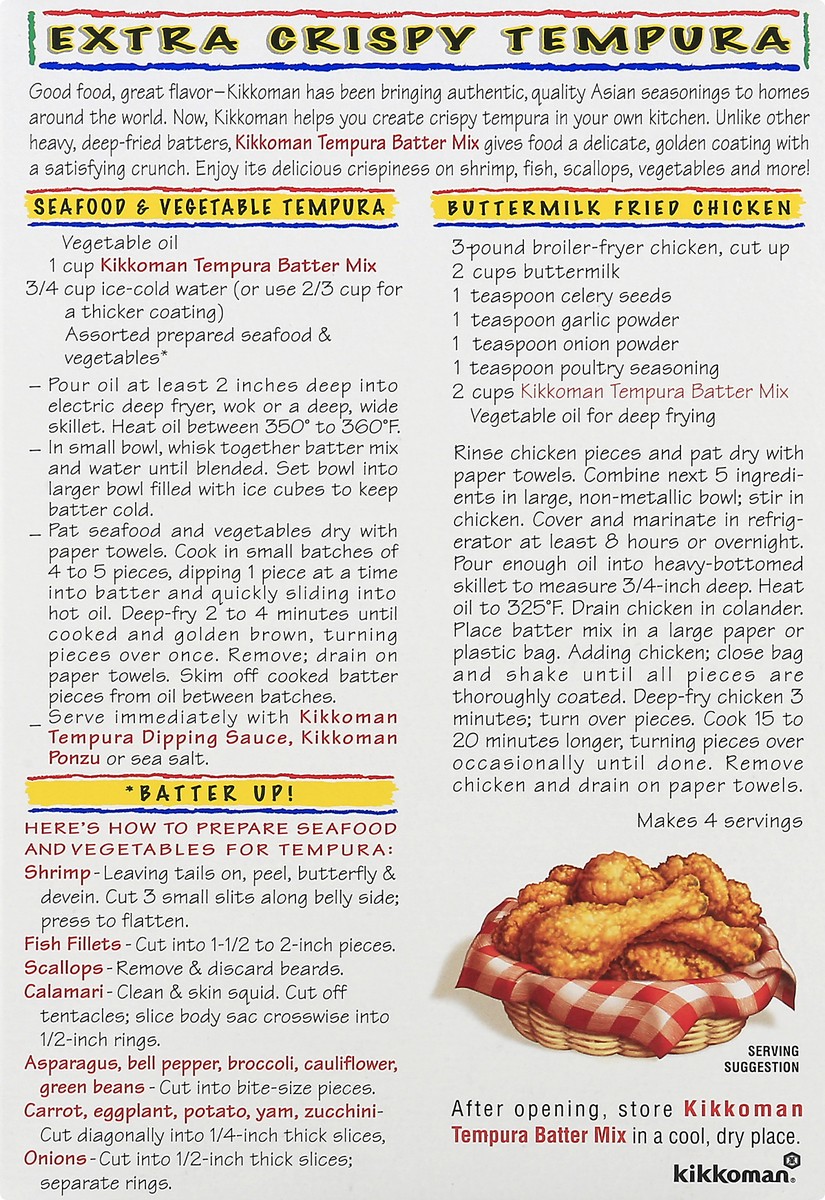 slide 6 of 13, Kikkoman Extra Crispy Tempura Batter Mix 10 oz, 10 oz