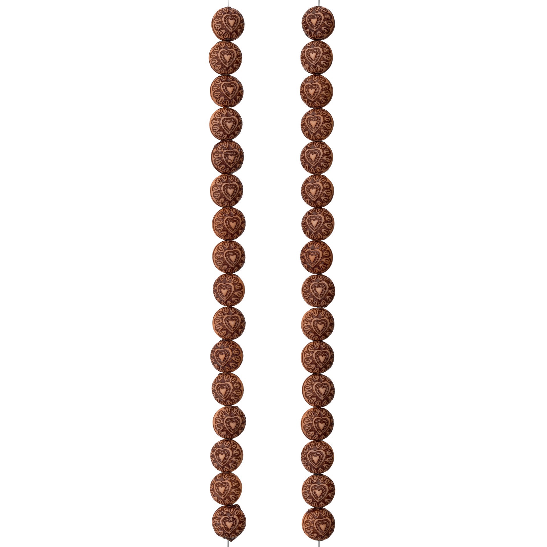 slide 3 of 3, Amber Heart Design Resin Round Beads, 10mm By Bead Landing, 10mm