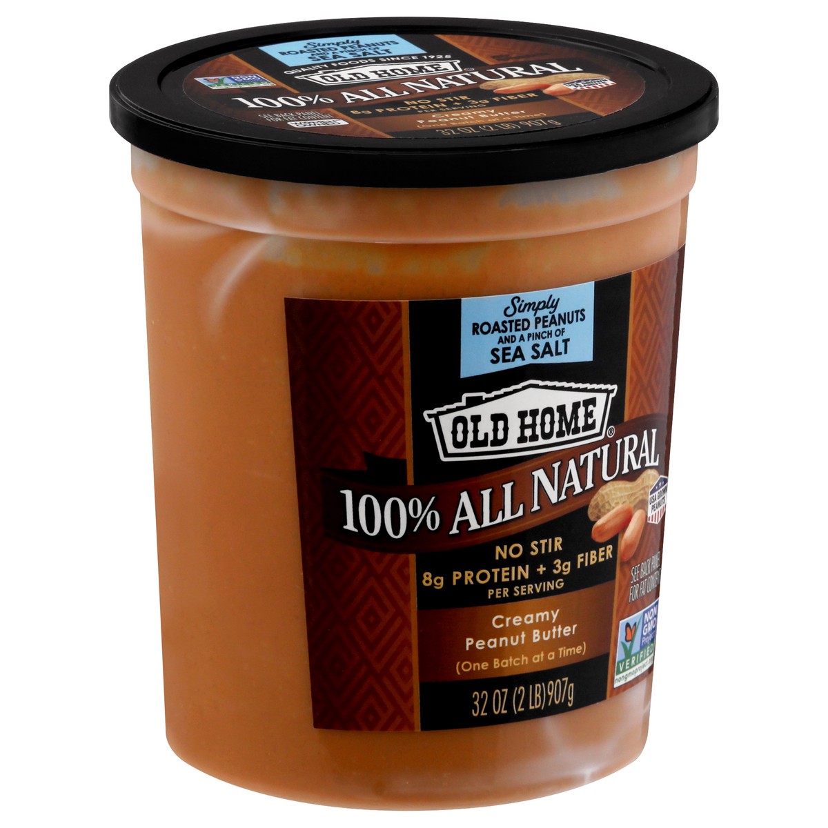 slide 5 of 9, Old Home 100% All Natural Creamy Peanut Butter 32 oz, 32 oz
