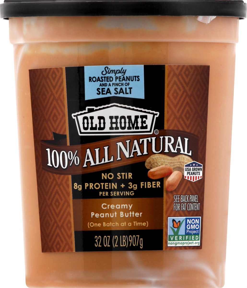 slide 6 of 9, Old Home 100% All Natural Creamy Peanut Butter 32 oz, 32 oz