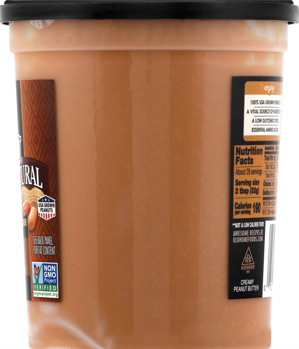 slide 3 of 9, Old Home 100% All Natural Creamy Peanut Butter 32 oz, 32 oz