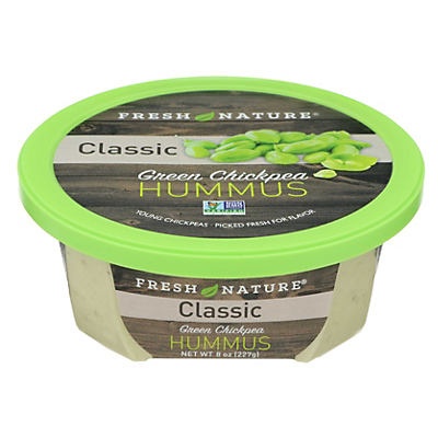slide 1 of 1, Fresh Nature Green Chickpea Hummus, Classic, 8 oz