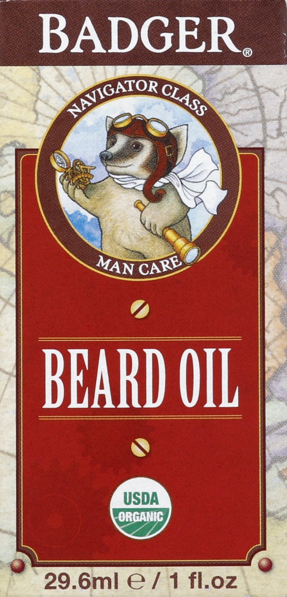 slide 1 of 1, Badger Man Care Beard Conditioning Oil, 1 fl oz