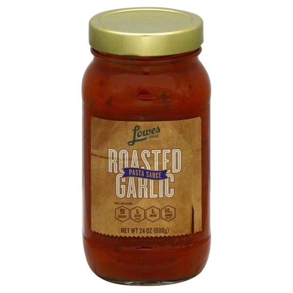 slide 1 of 1, Lowes Foods Pasta Sauce Premium Roasted Garlic, 24 ct