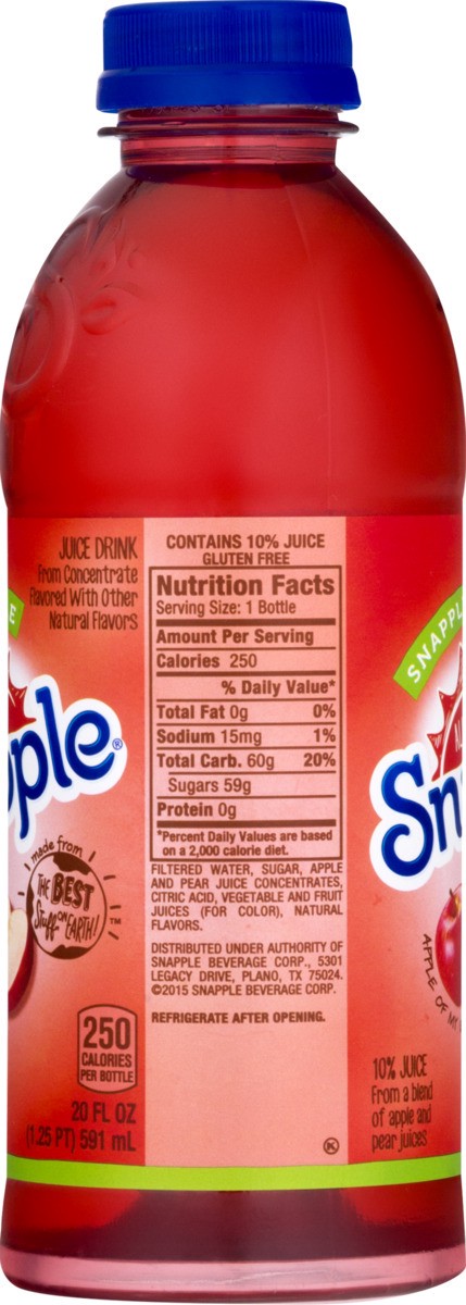 slide 7 of 9, Snapple Apple - 20 fl oz, 20 fl oz