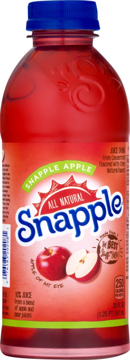 slide 3 of 9, Snapple Apple - 20 fl oz, 20 fl oz