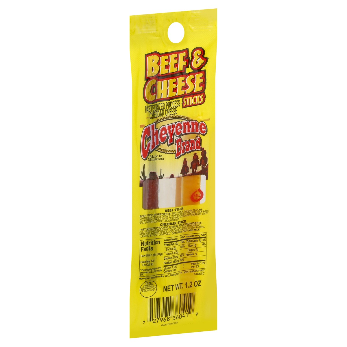 slide 10 of 10, Cheyenne Brand Beef & Cheese Sticks 1.2 oz, 1.2 oz